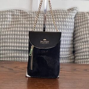 Juicy Couture Black Cellie Crossbody Bag Purse